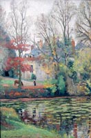 paul lemasson landscape with a pond